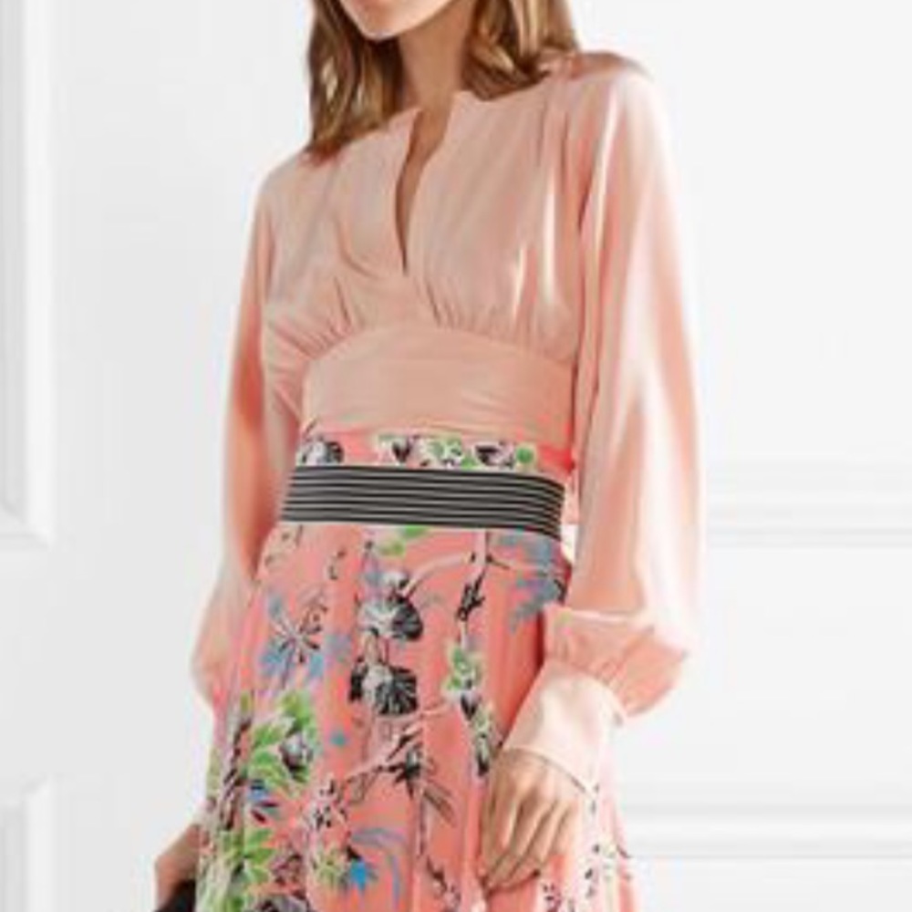 Silk pastel pink blouse